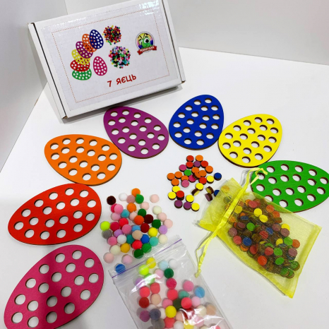 Дерев'яна гра-сортер "Сім яєць". Poznavalka. 44091100