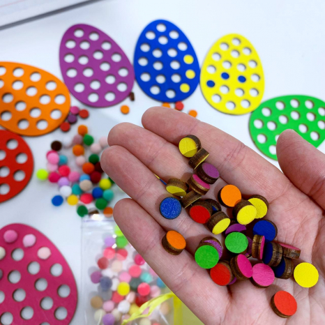 Дерев'яна гра-сортер "Сім яєць". Poznavalka. 44091100