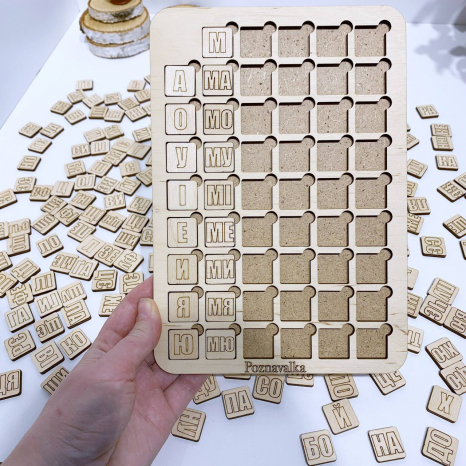 Деревянная игра Таблица для чтения Познавалка 44091400 Poznavalka