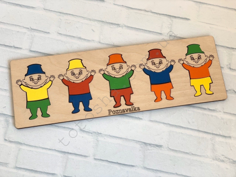 Деревянная игра сортер / рамка-вкладыш Гномы Познавалка 44091700 Poznavalka