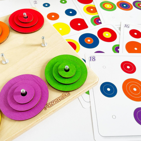 Дерев'яна гра Гра з кільцями 2 рівень Познавалка 44092500 Poznavalka