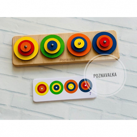 Дерев'яна гра Гра з кільцями 1 рівень Познавалка 44092900 Poznavalka