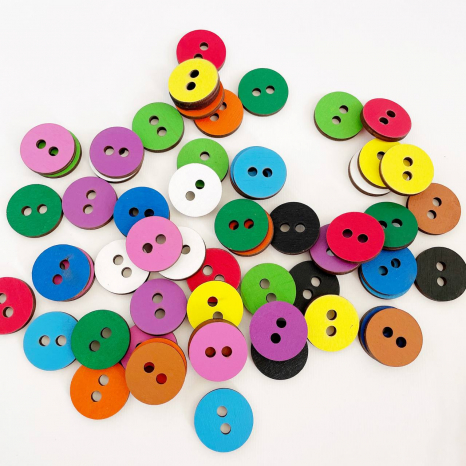 Дерев'яна гра Кольорові гудзики 3 см Познавалка 44093800 Poznavalka