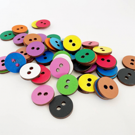 Дерев'яна гра Кольорові гудзики 3 см Познавалка 44093800 Poznavalka