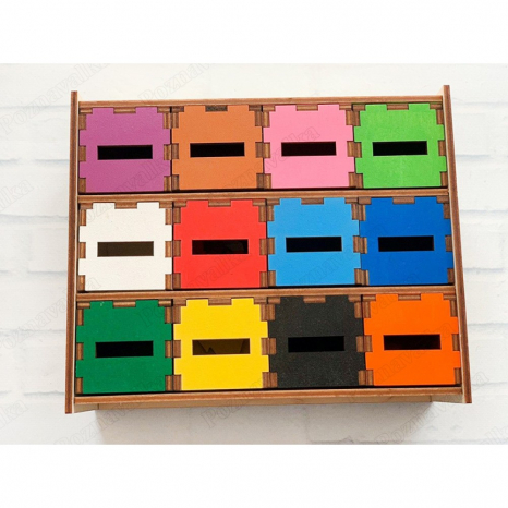 Дерев'яна гра Настільний комодик Познавалка 44093900 Poznavalka