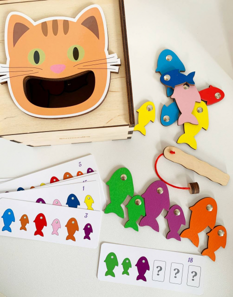 Деревянная игра Голодная кошка Познавалка 44094000 Poznavalka