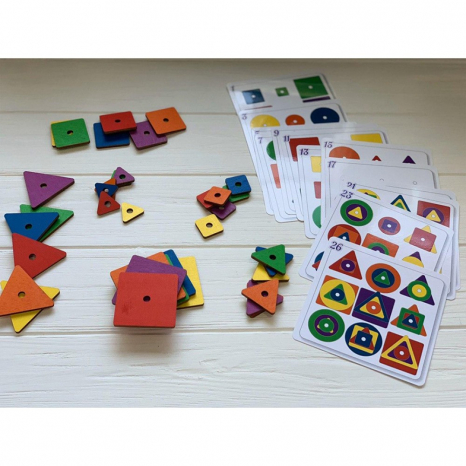 Дерев'яна іграшка "Логічна геометрія". Poznavalka. 44094500