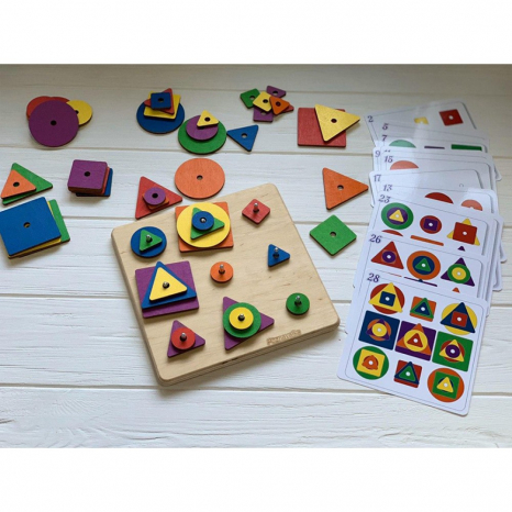 Дерев'яна іграшка "Логічна геометрія". Poznavalka. 44094500