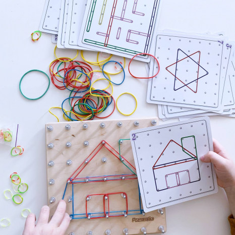 Математичний планшет (геоборд) 7 Х 7 кілочків Poznavalka. 44094600.