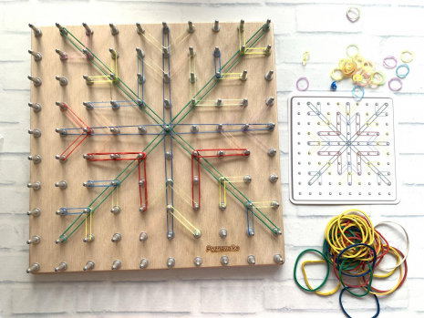 Математичний планшет (геоборд) 10 Х 10 кілочків. Poznavalka. 44094600B