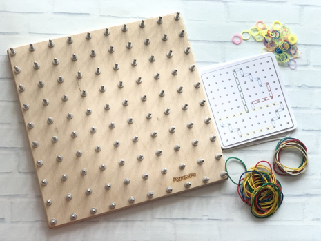 Математичний планшет (геоборд) 10 Х 10 кілочків. Poznavalka. 44094600B