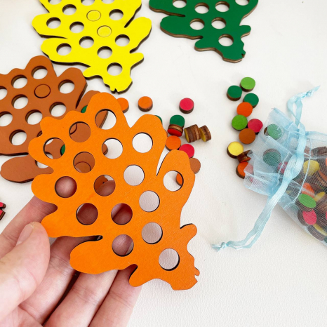 Дерев'яна гра сортер Дубові листочки Познавалка 44094800 Poznavalka