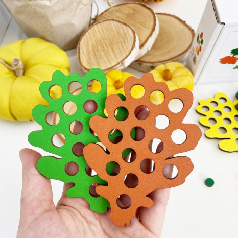 Дерев'яна гра сортер Дубові листочки Познавалка 44094800 Poznavalka