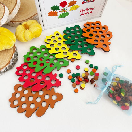 Дерев'яна гра сортер Дубові листочки Познавалка 44094800 Poznavalka