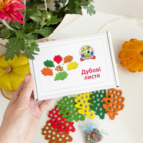 Дерев'яна гра сортер Дубові листочки Познавалка 44094800 Poznavalka