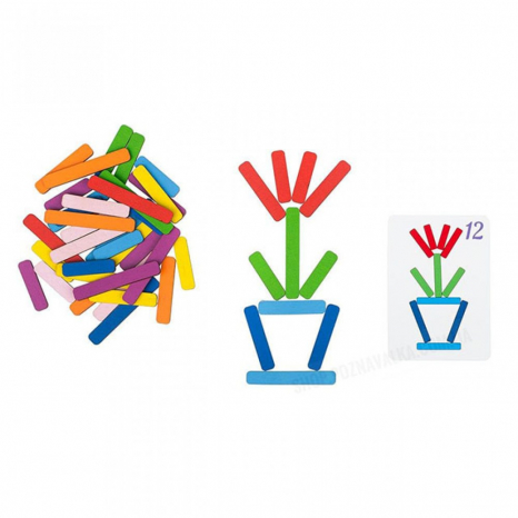 Дерев'яна гра Палочки Мозаїка Познавалка 44095300 Poznavalka