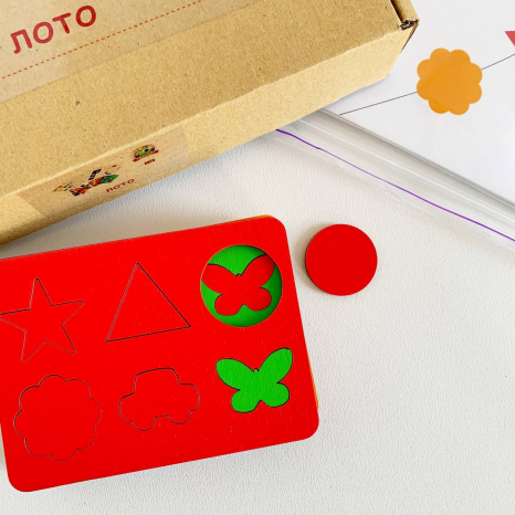 Дерев'яна гра сортер Лото колір/форма Познавалка 44095400 Poznavalka