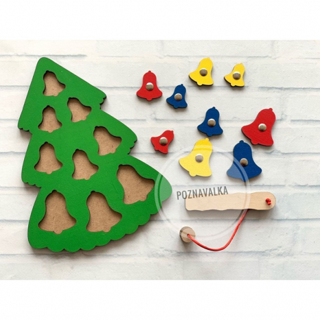 Дерев'яна гра сортер Ялинка з дзвониками Познавалка 44095500 Poznavalka