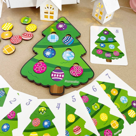 Дерев'яна гра сортер Прикрась ялинку Познавалка 44095600 Poznavalka