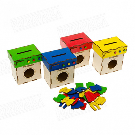 Дерев'яна гра сортер Пральні машинки Познавалка 44095700 Poznavalka