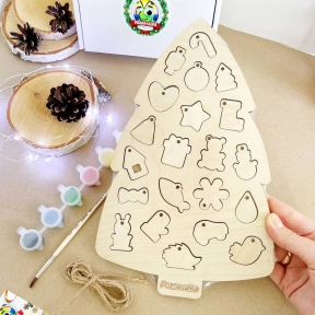 Дерев'яна гра сортер Ялинка з іграшками Познавалка 44096500 Poznavalka