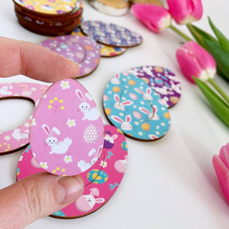 Дерев'яна гра Великодні яйця з візерунками Познавалка