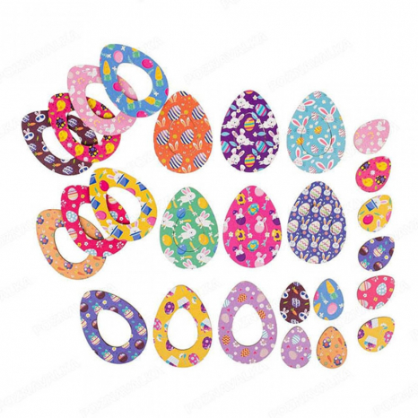 Дерев'яна гра Великодні яйця з візерунками Познавалка