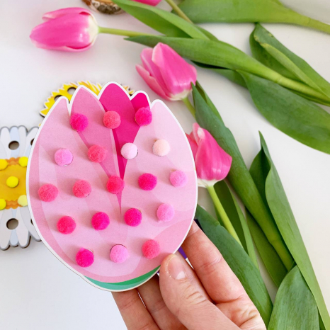 Дерев'яна гра сортер Квіти з помпонами Познавалка 44096000 Poznavalka