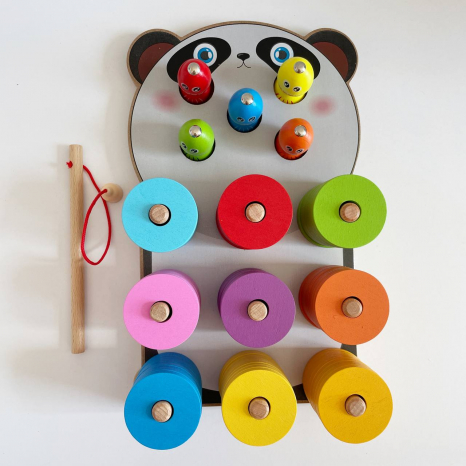 Дерев'яний розвиваючий сортер-рибалка Панда 44120