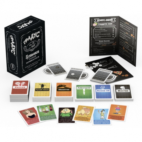 Настільна гра для компанії  "Градус" 18+ (укр.мова)  Bombat Game