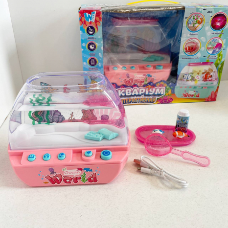 Детский игрушечный интерактивный музыкальный аквариум-ночник с подсветкой, сказки, песни, Bluetooth 