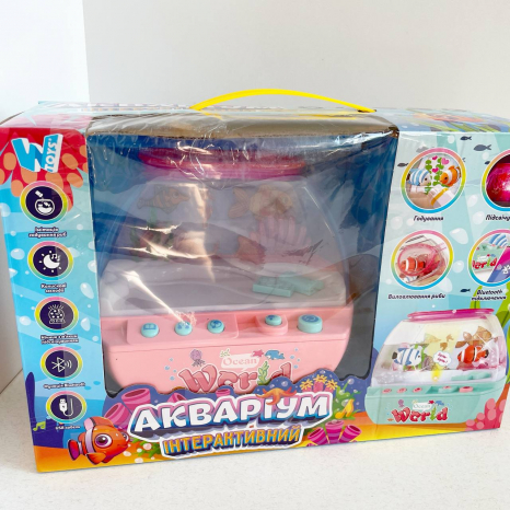 Детский игрушечный интерактивный музыкальный аквариум-ночник с подсветкой, сказки, песни, Bluetooth 