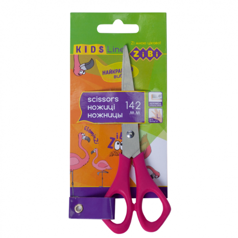 Ножиці дитячі для шульги 14,2см (рожеві)  ZiBi 5002-10