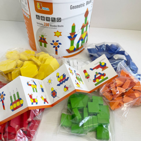 Дерев'яний конструктор Набір будівельних блоків Viga Toys (50065)