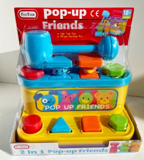 Логічна стукалка  геометричні фігури, тваринки, молоточок 5009