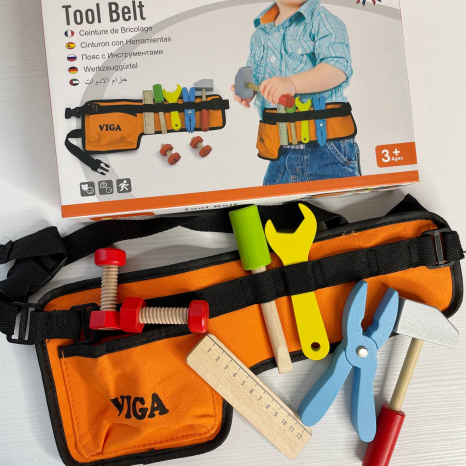 Дерев'яний ігровий набір Viga Toys Набір інструментів на поясі (50532)