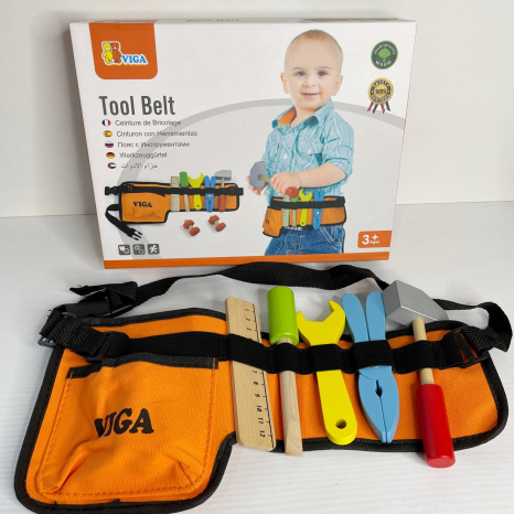 Дерев'яний ігровий набір Viga Toys Набір інструментів на поясі (50532)