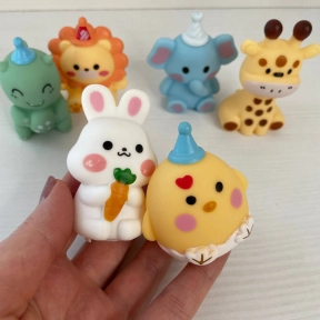 Іграшка для купання пискавка тварини, в наборі 6шт, від 6см, в сітці