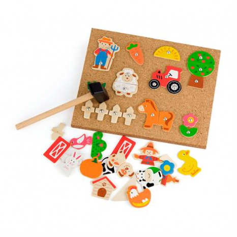 Набір для творчості: дерев'яна мозаїка з молотком Ферма (51606)