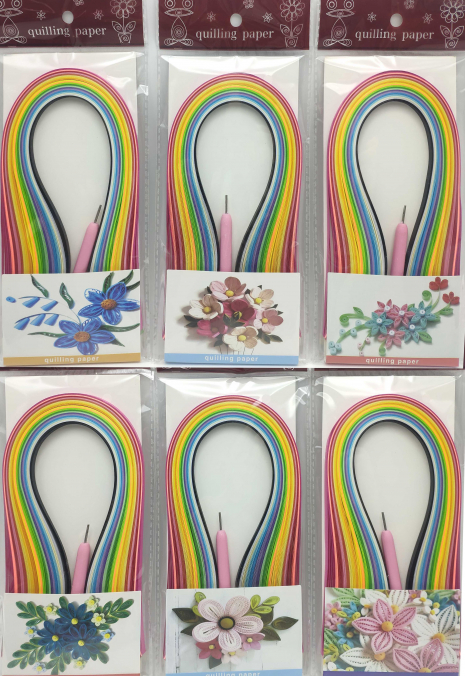 Набір кольорового паперу для квілінгу 5мм*390мм 20кол. 170арк. з інструментом 6 видів, 5230