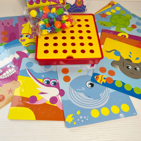 Мозаїка з гудзиками Тварини (морські) 3D 528