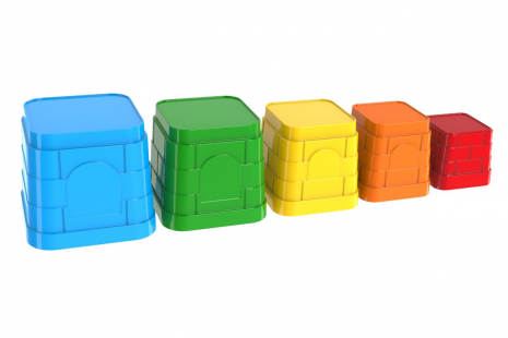 Пірамідка - мотрійка квадратна: набір пасочок Фортеця 5385 Технок