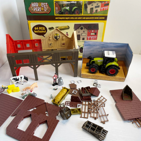 Іграшковий тематичний набір "Ферма" з металевим трактором, свійськими фігурками 550-5K