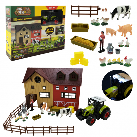 Іграшковий тематичний набір "Ферма" з металевим трактором, свійськими фігурками 550-5K