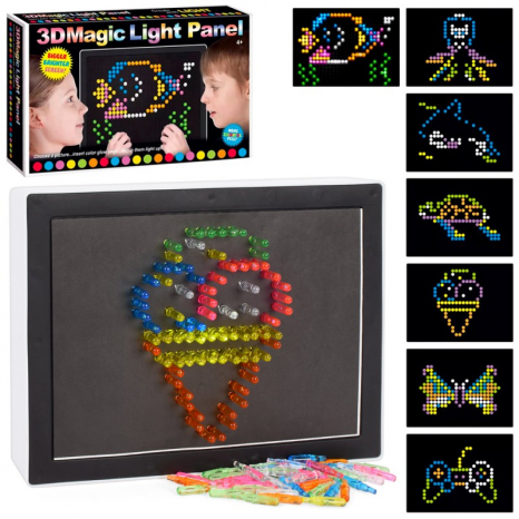 Світлова мозаїка з картками, 180 деталей, 555