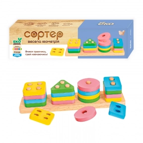 Дерев’яний геометричний сортер 55722