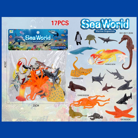 Набор игрушечных морских и речных фигурок. 559-321A