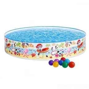 Басейн дитячий каркасний «Пляж на мілководді», Intex 56451