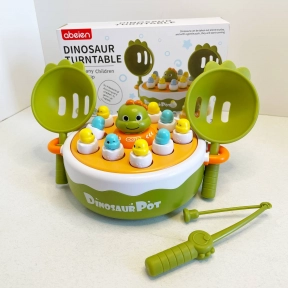 Гра впіймай динозавра 2в1 магнітна рибалка, хрестики-нулики 59028