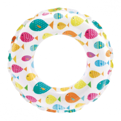 Круг надувной детский 6-10 лет Яркие рыбки, Intex, 59241